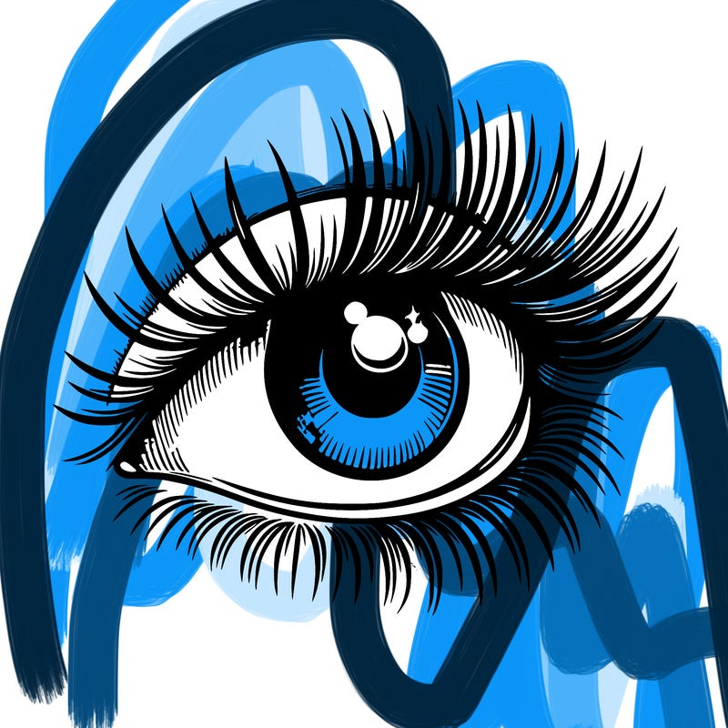 realistic eye long eylashes