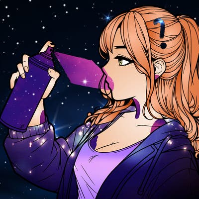 a realistic girl spray, painting