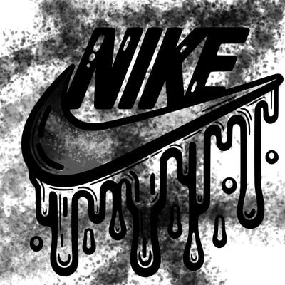 dripping nike logo