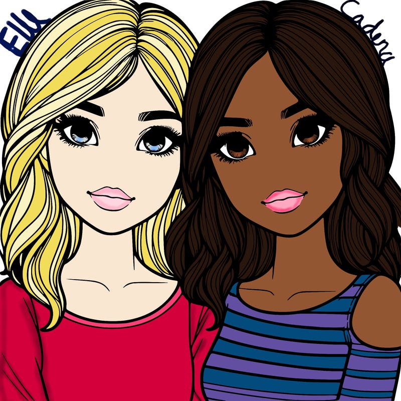 two realistic girl, best friends