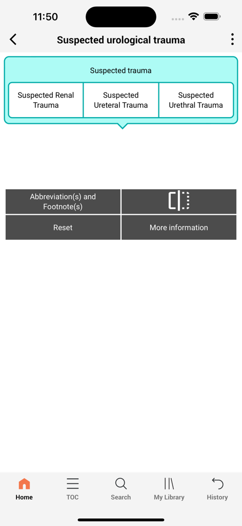 Herramienta de decisión clínica para traumatismos urológicos sospechosos en la aplicación EAU Guidelines.