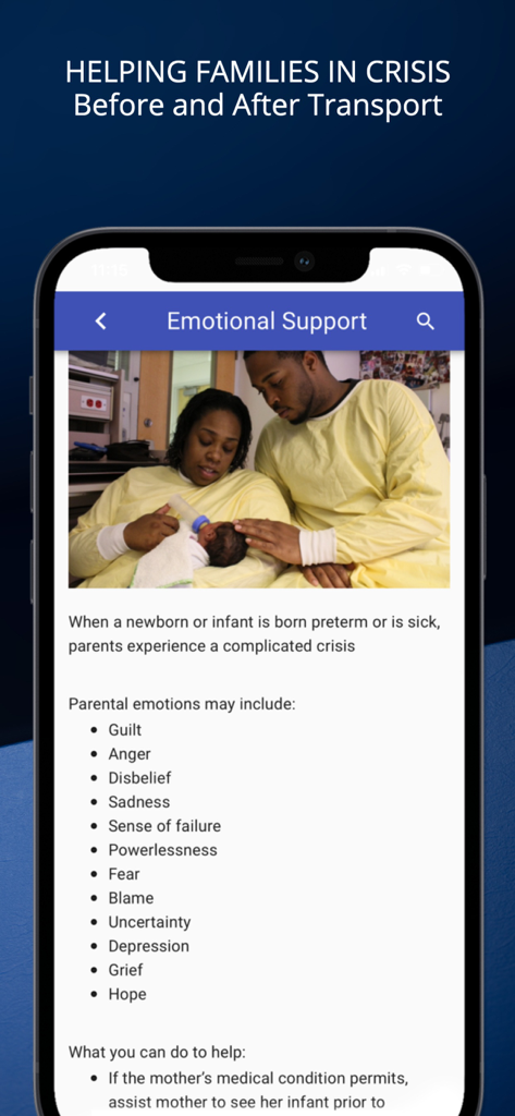 STABLEize - The STABLE Program - STABLEizeアプリの感情的サポートモジュール、危機にある家族を支援する医療専門家向け