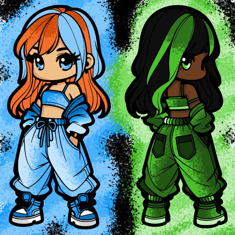 girl in crop top and baggy pants