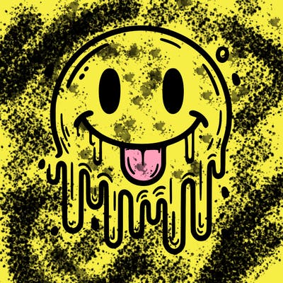 driping smiley face