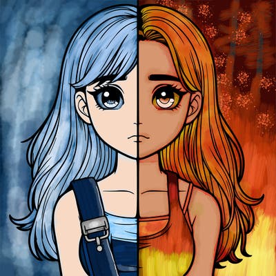 realistic girl split