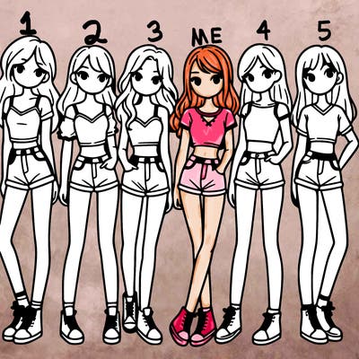 a group of girls wearing crop tops and shorts