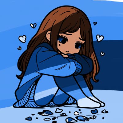 a girl after a breakup
