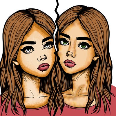 realistic girl split