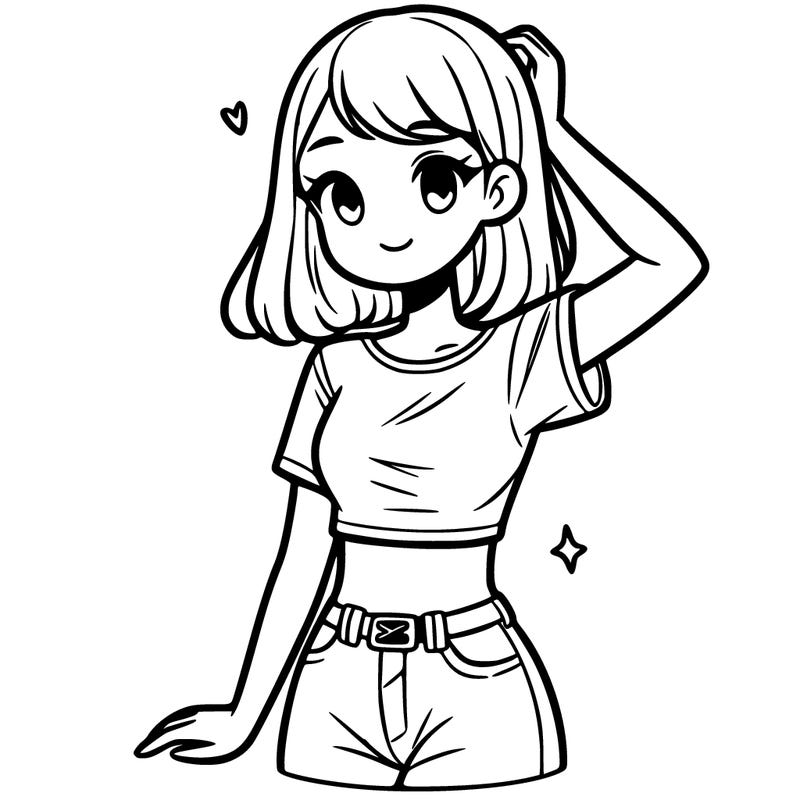 girl wearing shirt crop top