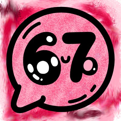 bubble that says 67