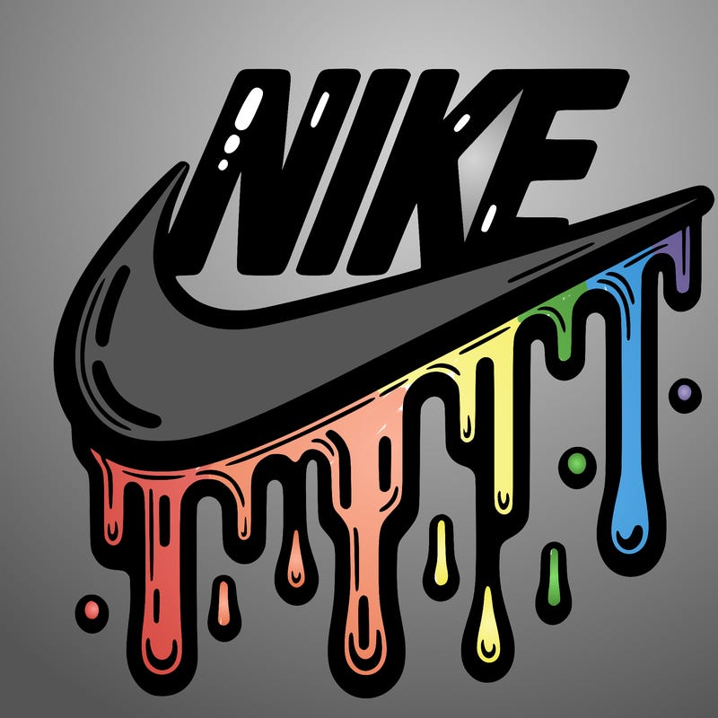 dripping nike logo