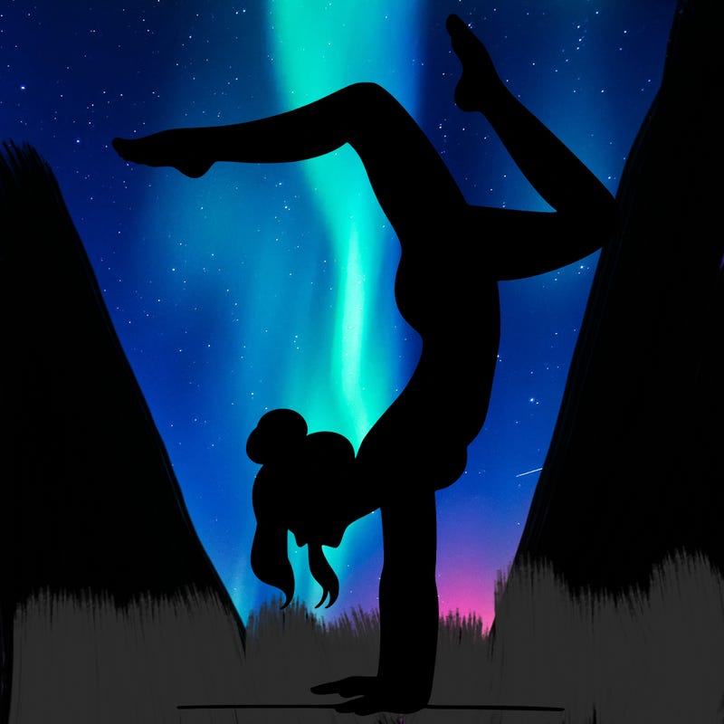 a woman doing a handstand