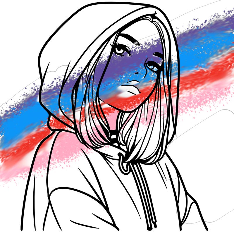 a realistic girl in a hoodie