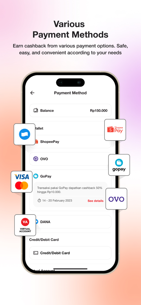 bima+ - Bima plus app interface showing various digital payment methods for mobile services.