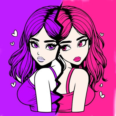 realistic girl split