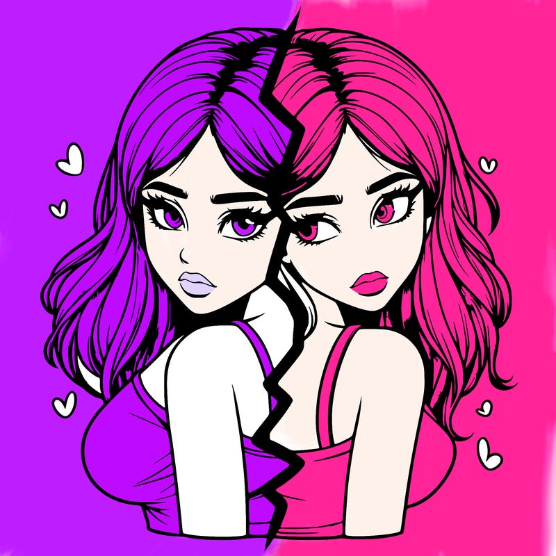 realistic girl split