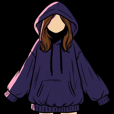 girl in oversized hoodie