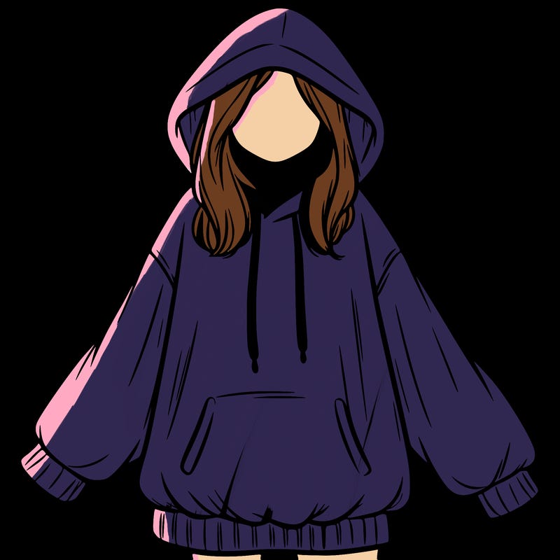 girl in oversized hoodie