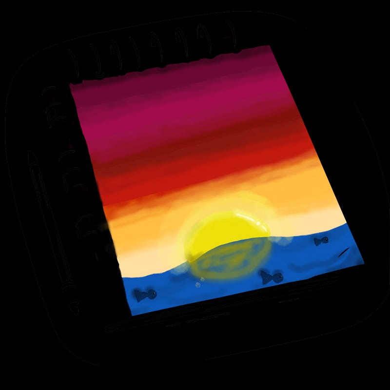 a blank sketch pad