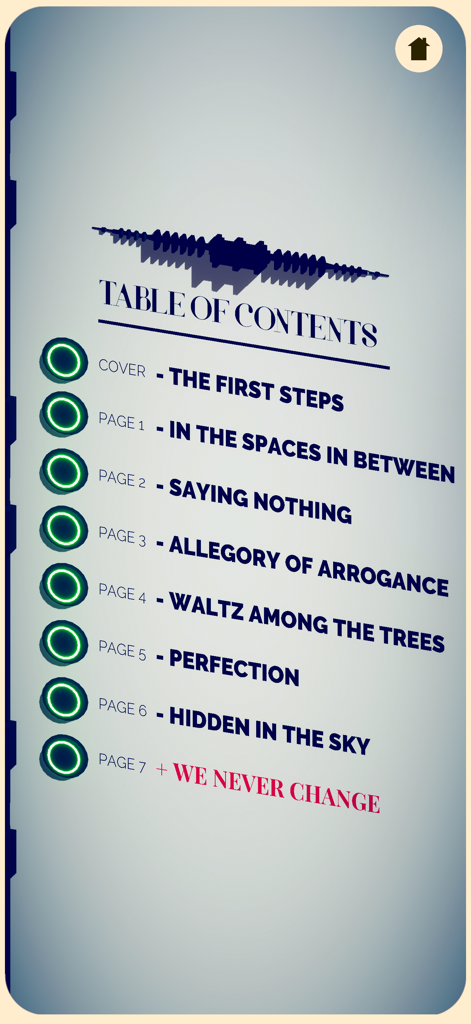 The Valley of the Architects - Menu de table des matières montrant divers niveaux dans le jeu La Vallée des Architectes