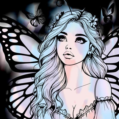 butterfly fairy realistic girl