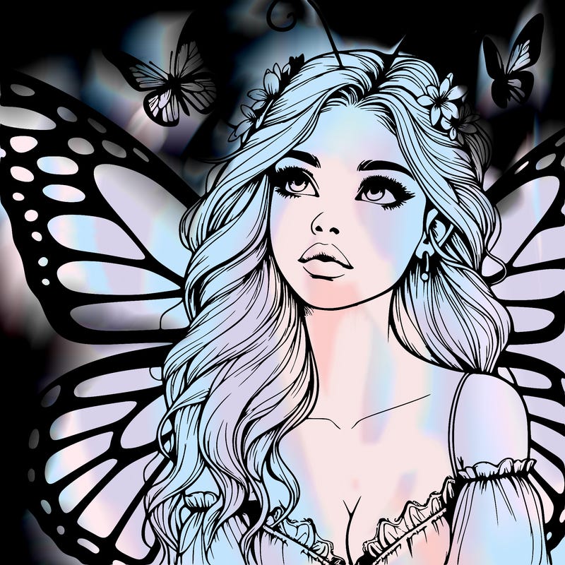 butterfly fairy realistic girl
