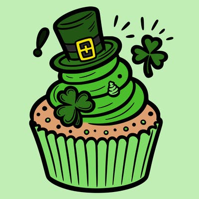 saint patrick’s day cupcake