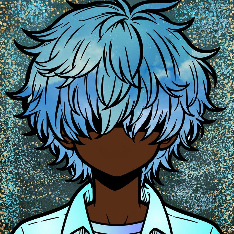 manga boy fluffy hair covering his eyes