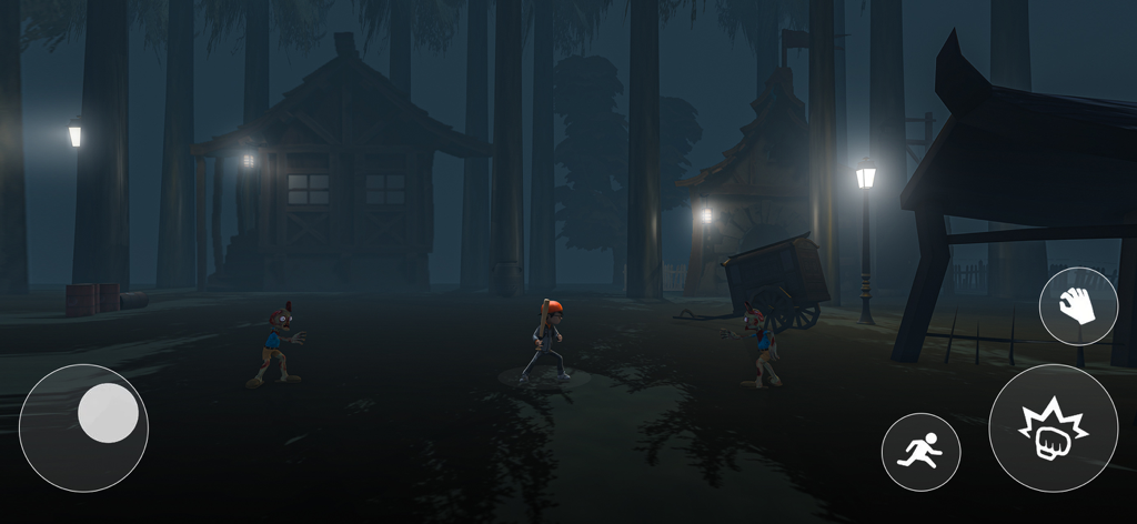 The Escape Story -Survival RPG - A young boy protagonist facing zombies in a dark and creepy village at night