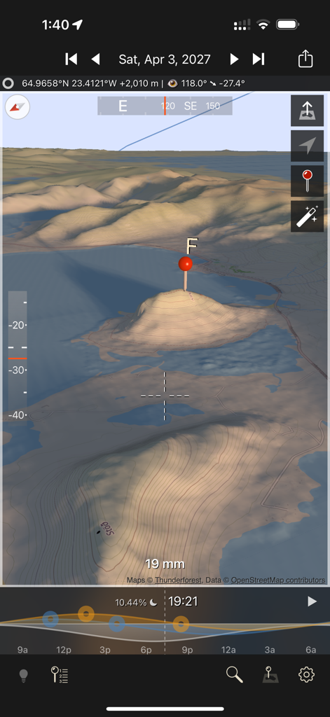 Photographer's Ephemeris 3D - 3D terrain and light simulation for landscape photography planning