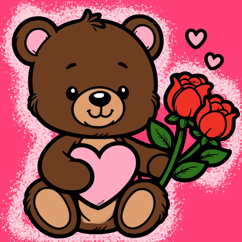 teddy bear a holding heart