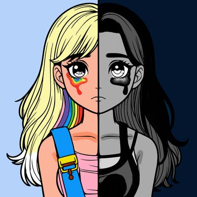 realistic girl split