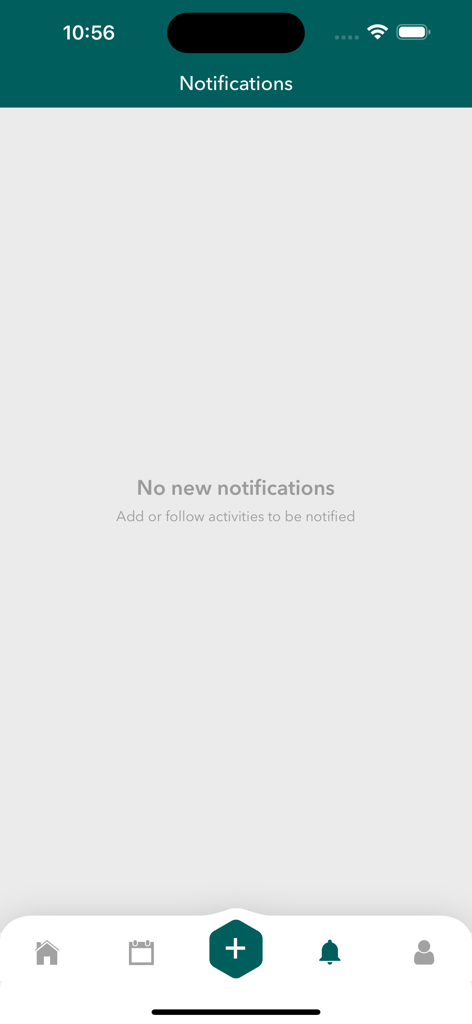 Namat Beirut - Empty notifications screen on the Namat Beirut app