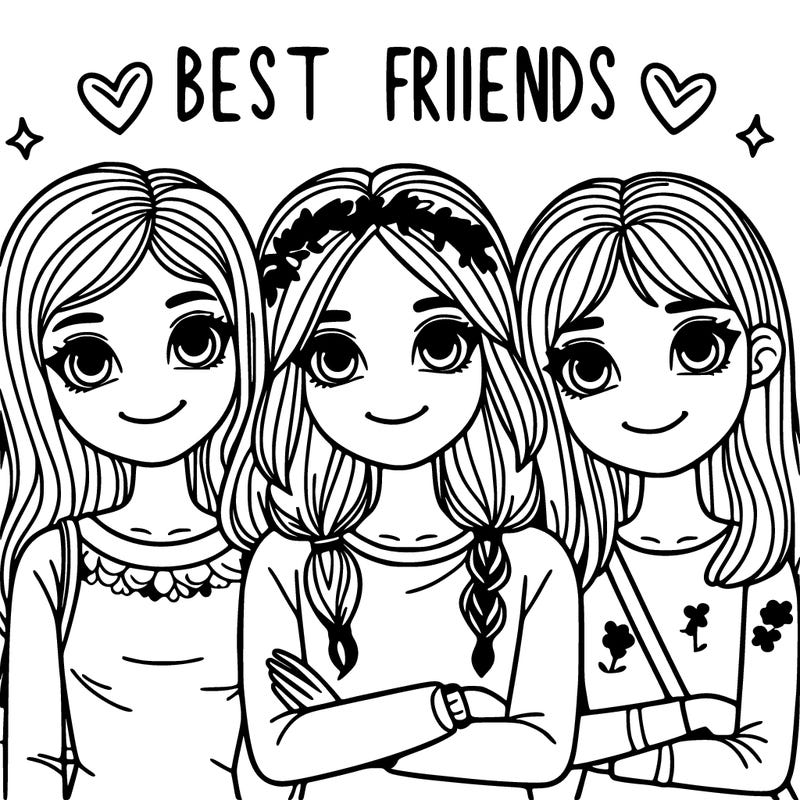 three girls best friends