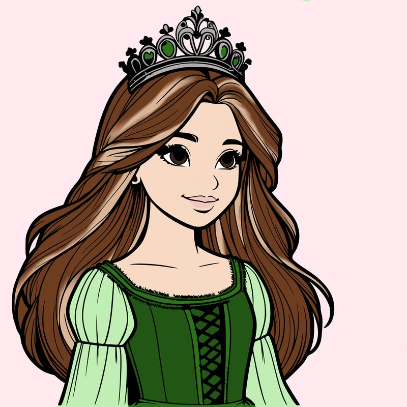 a realistic medieval princess with a tiara