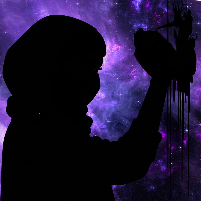 realistic girl with mask spray painting a wall