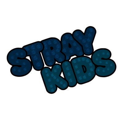 bubble letters saying stray kids