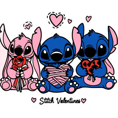 stitch valentines