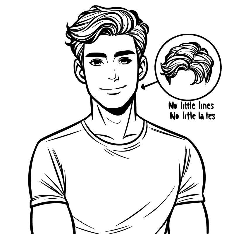 realistic guy with good hair