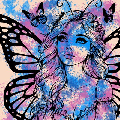 butterfly fairy realistic girl