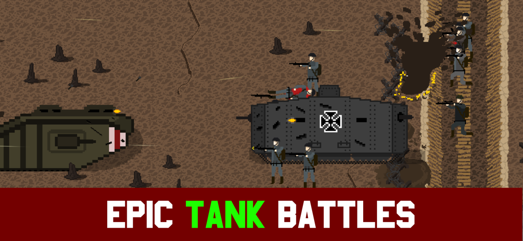 Épica batalla de tanques de arte de píxeles en Trench Warfare 1917