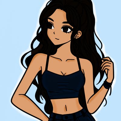 girl in crop top