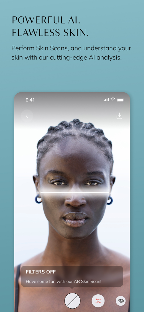 GESKE: German Beauty Tech - AI skin scan analysis interface in the GESKE beauty app
