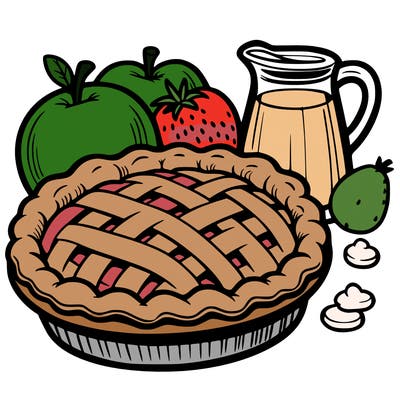 a pie of food