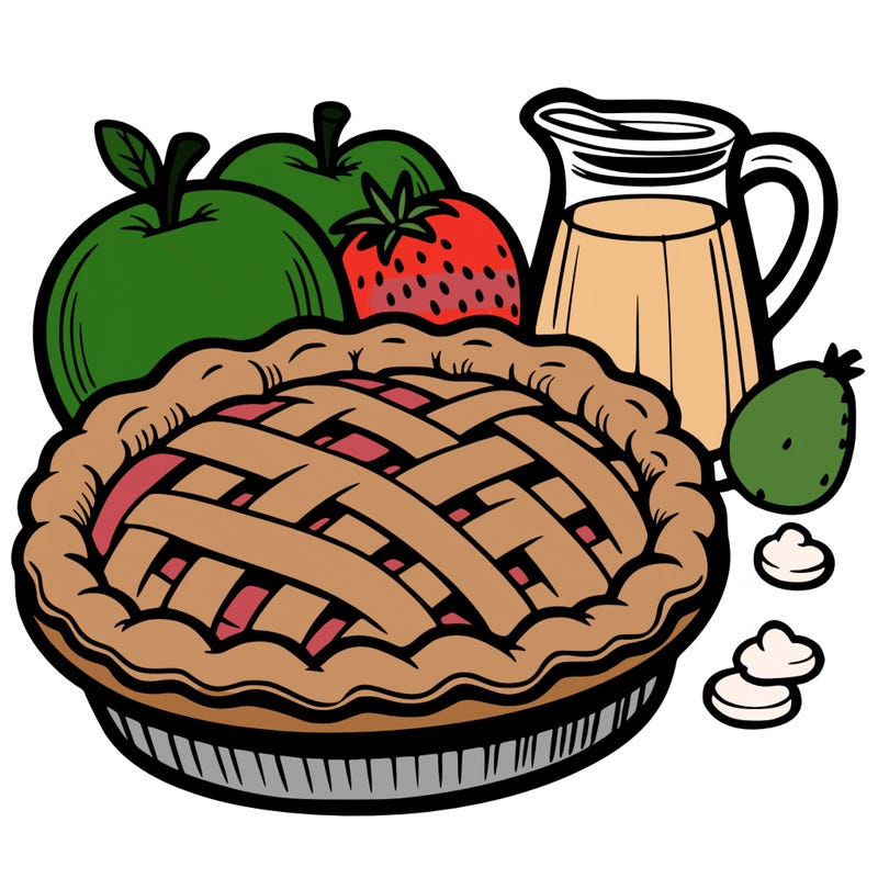 a pie of food