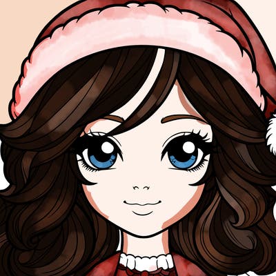 realistic christmas girl