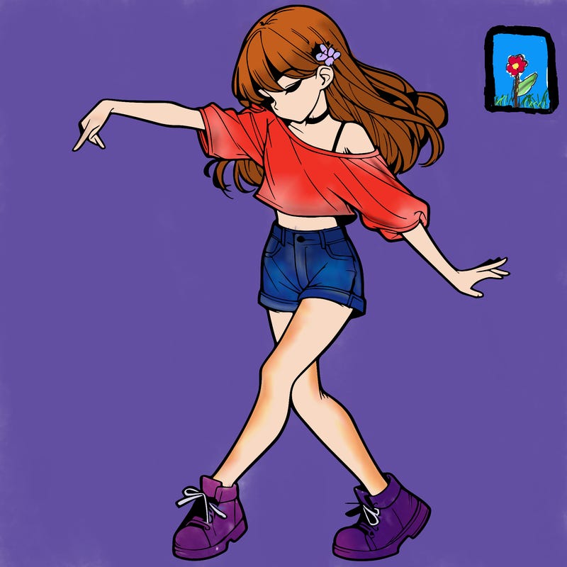 realistic girl danceing