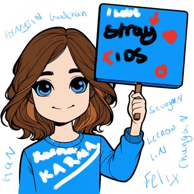 realistic girl holding up a sign