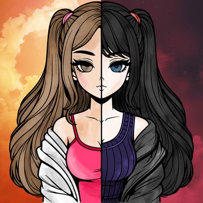 realistic girl split