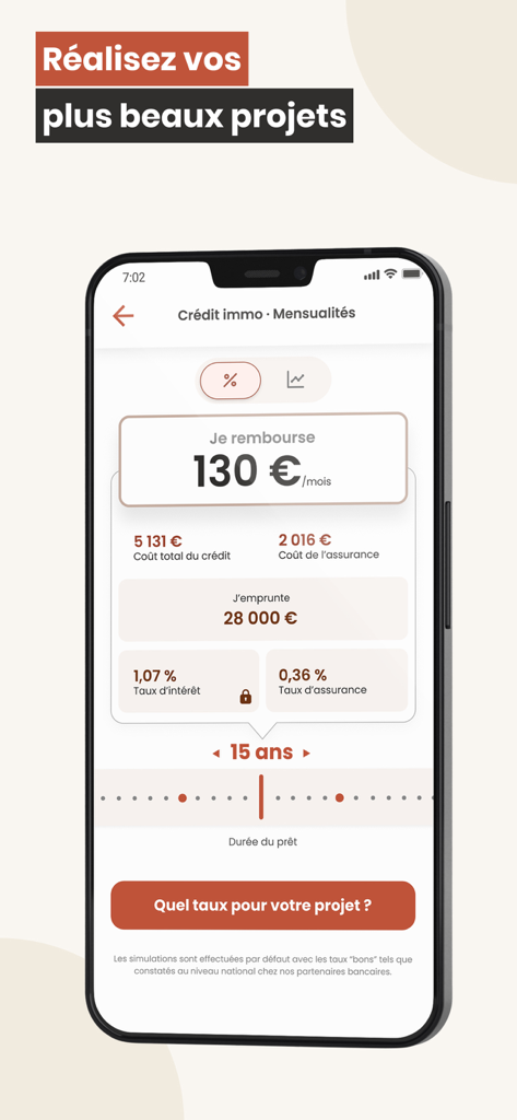 Meilleurtaux – Expert finances - Meilleurtaux app mortgage loan monthly payment simulator